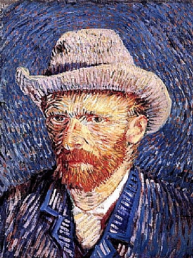 Vincent Van Gogh, Autoportrait au chapeau - GRANDS PEINTRES / Van Gogh