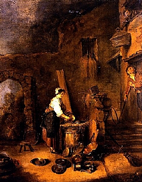Jean Antoine Watteau, L’écureuse de cuivres - GRANDS PEINTRES / Watteau