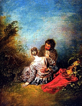 Jean Antoine Watteau, Le faux pas - GRANDS PEINTRES / Watteau