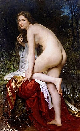 William-Adolphe Bouguereau, Baigneuse 1864 - GRANDS PEINTRES / Bouguereau