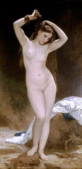 William-Adolphe Bouguereau, Le bain - GRANDS PEINTRES / Bouguereau