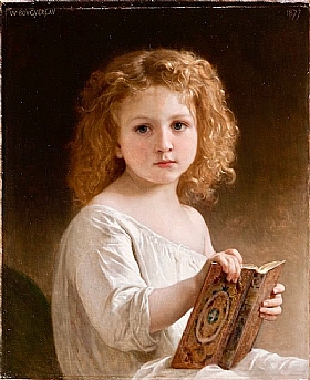 William-Adolphe Bouguereau, Mditation enfantine - GRANDS PEINTRES / Bouguereau