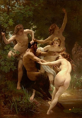 William-Adolphe Bouguereau, Nymphes et Satyre - GRANDS PEINTRES / Bouguereau