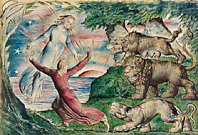 William Blake, Dante courant des trois btes - GRANDS PEINTRES / Blake