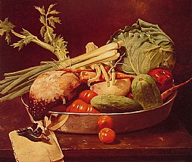William Merritt Chase, Nature morte aux légumes - GRANDS PEINTRES / Chase