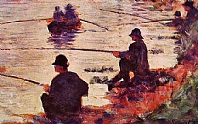Georges Seurat, Les pcheurs  la ligne - GRANDS PEINTRES / Seurat